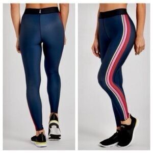 Ultracor Navy Leggings with Pink Stripe